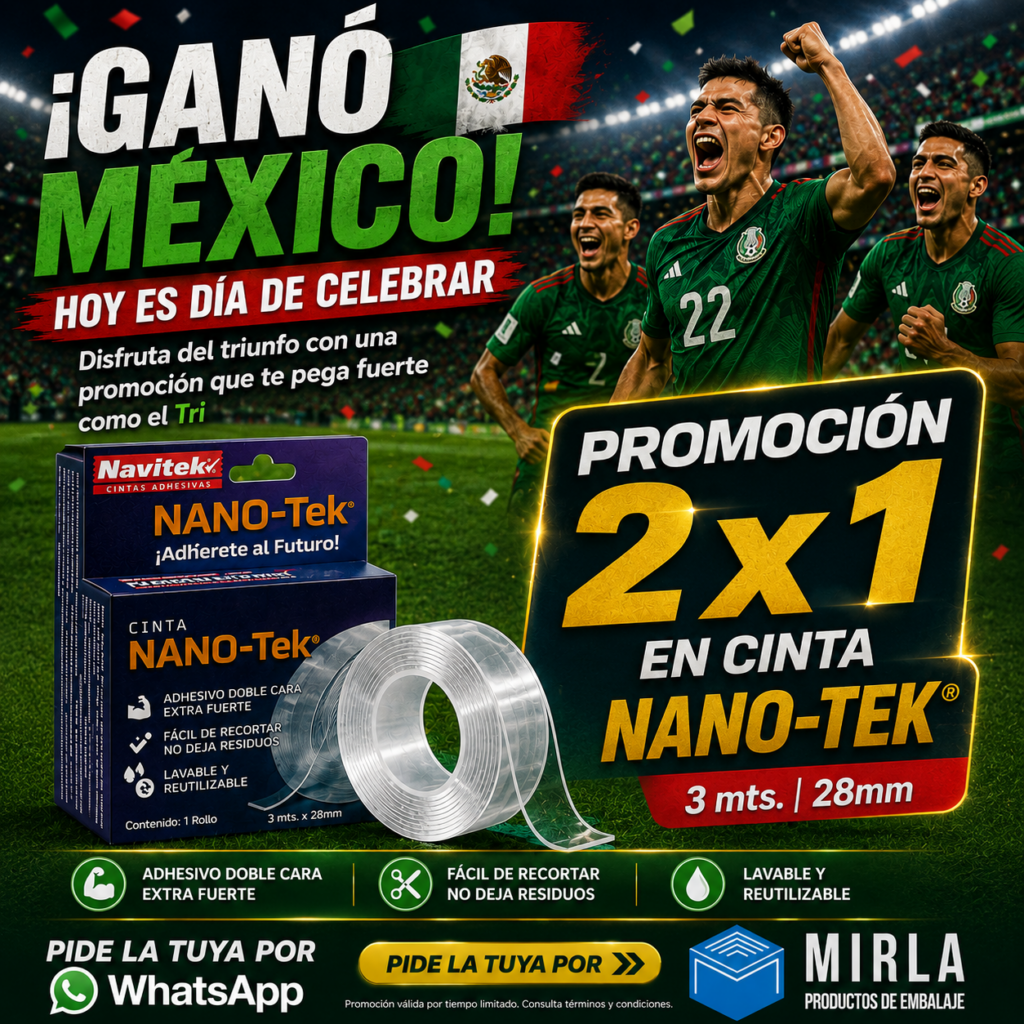 CINTA DOBLE CAPA NANOTEK 28MM X 3 MTS